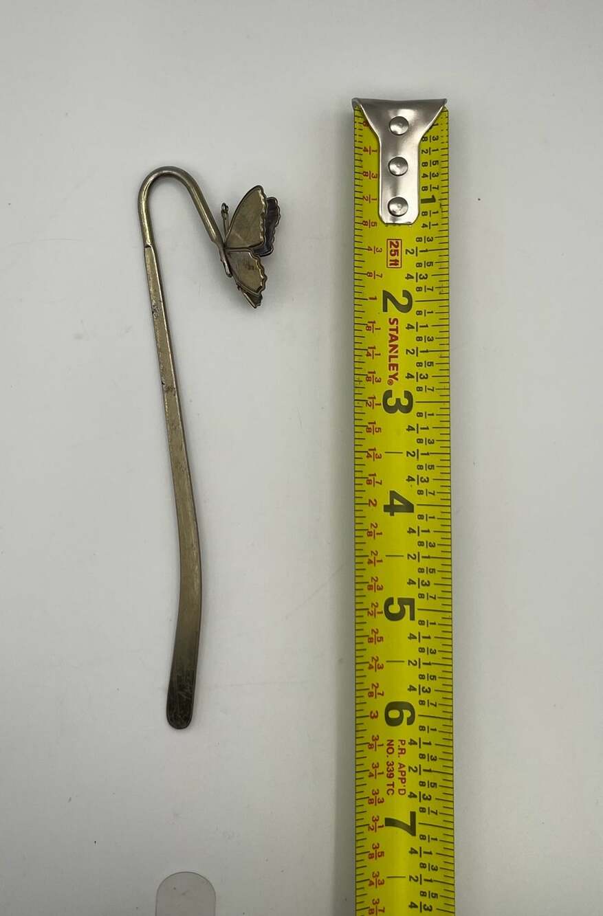 Vintage Metal Butterfly Bookmark Made in Taiwan (K)